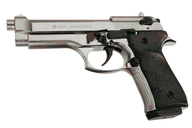 EKOL JACKAL, 9MM PAK, BLANK, NICKEL, FULL AUTO