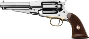 1858 SHERIFF, STAINLESS STEEL FRAME & BBL, CKRD GRIPS