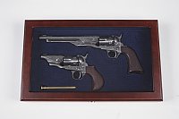 Show product details for Cased Set: 1860 Army/1862 Snubnose Deluxe Engraved "Old Silver"