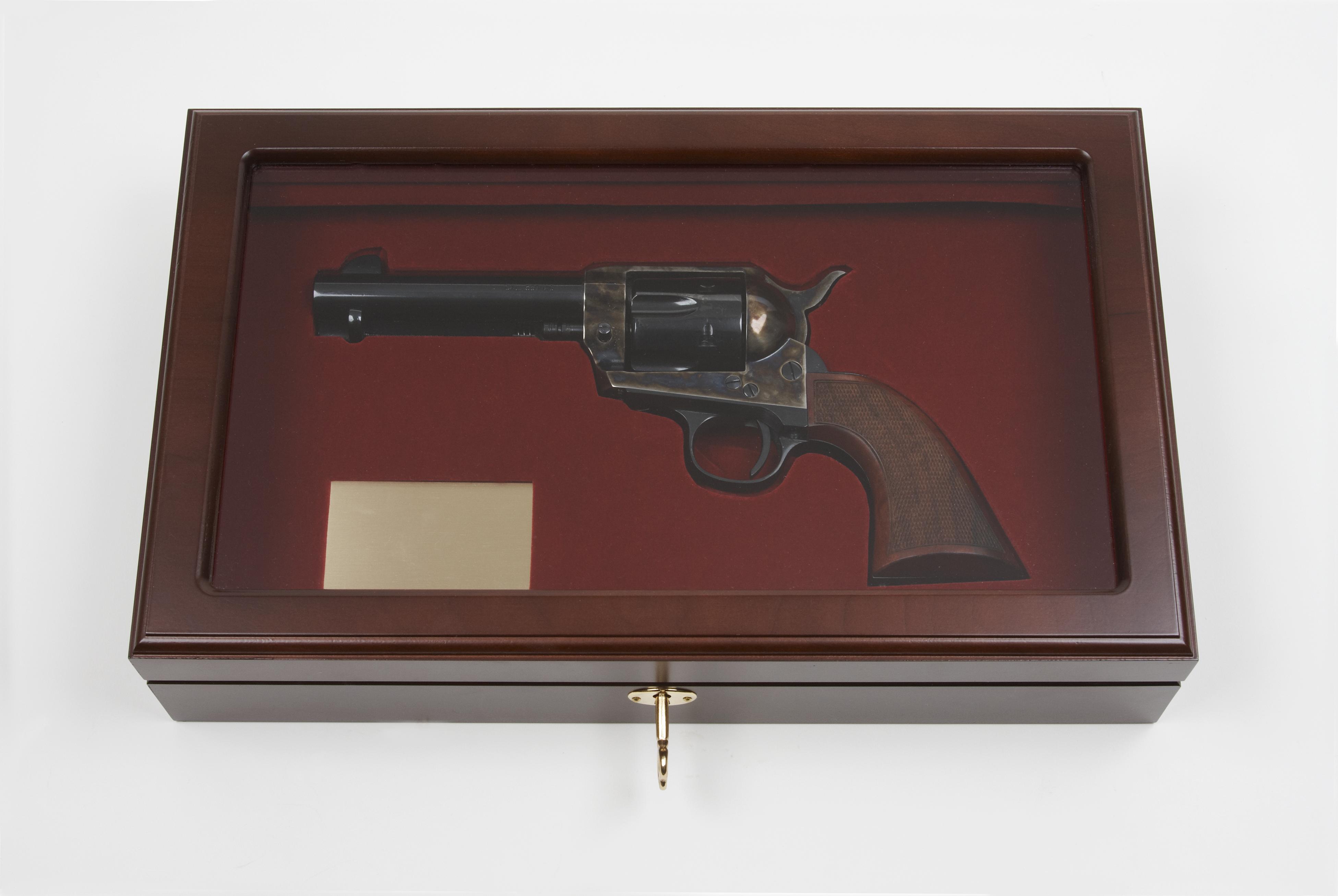 Single Action Colt Cherry wood Pistol Display Stand for 