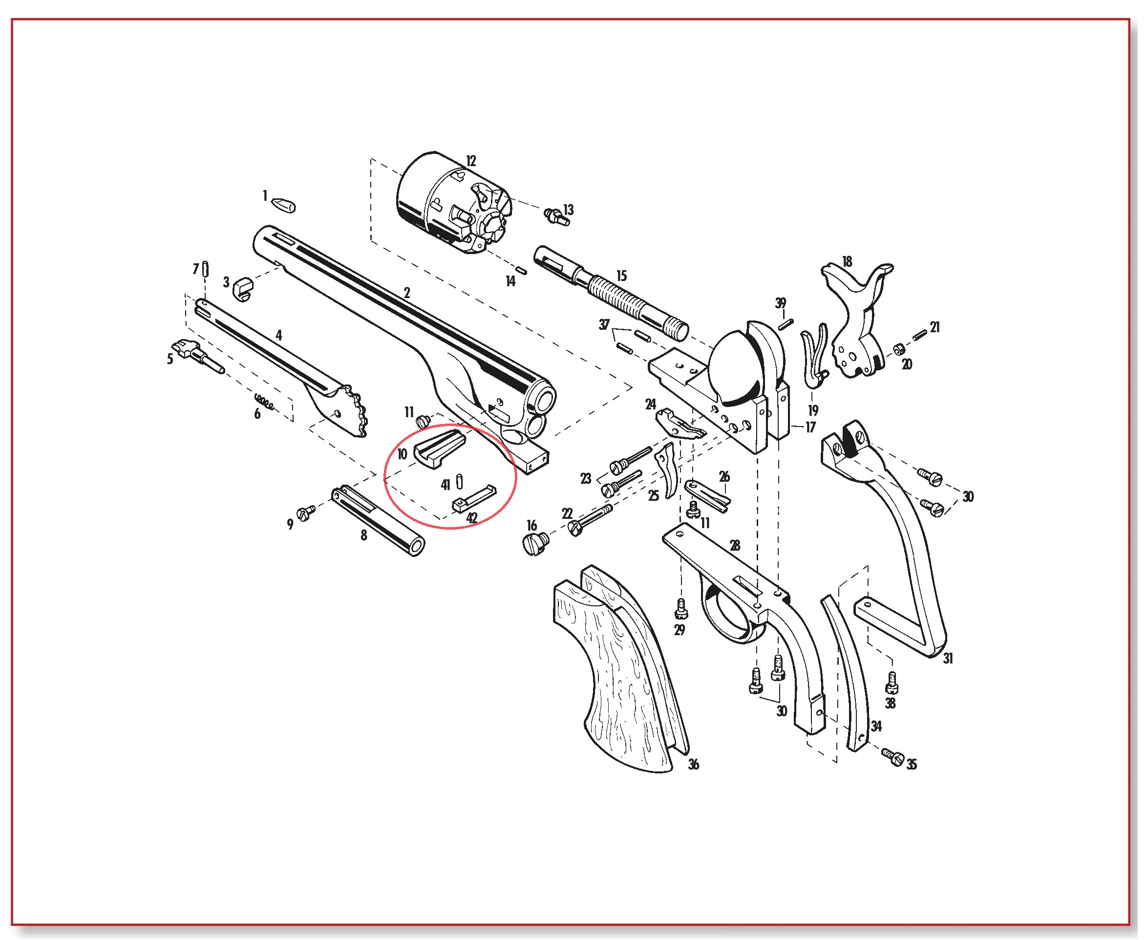 Show product details for #10+41+42 1860/61 Wedge with Pin & Spring