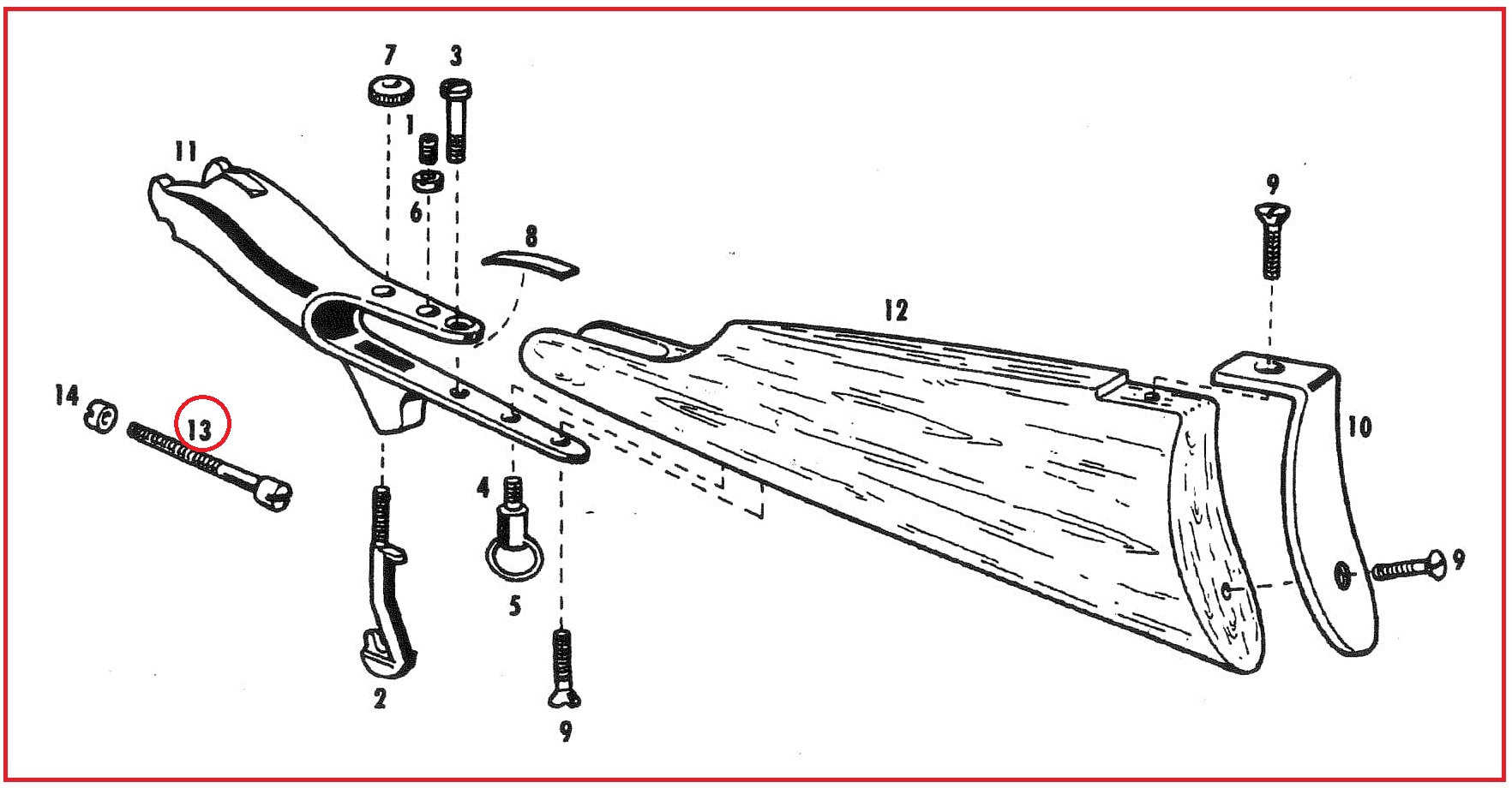 Show product details for #19 1851 Shoulder Stock Screw