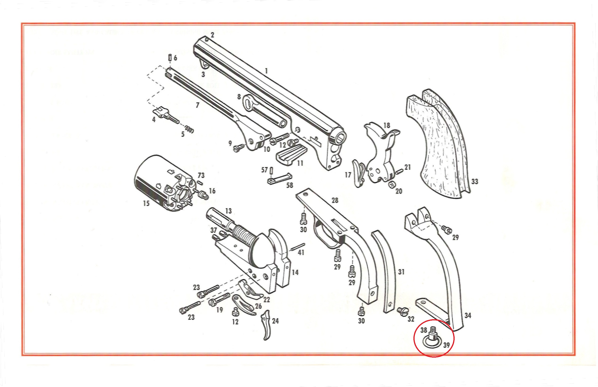 Show product details for #38+39 1851/62 Backstrap Ring & Screw (complete)