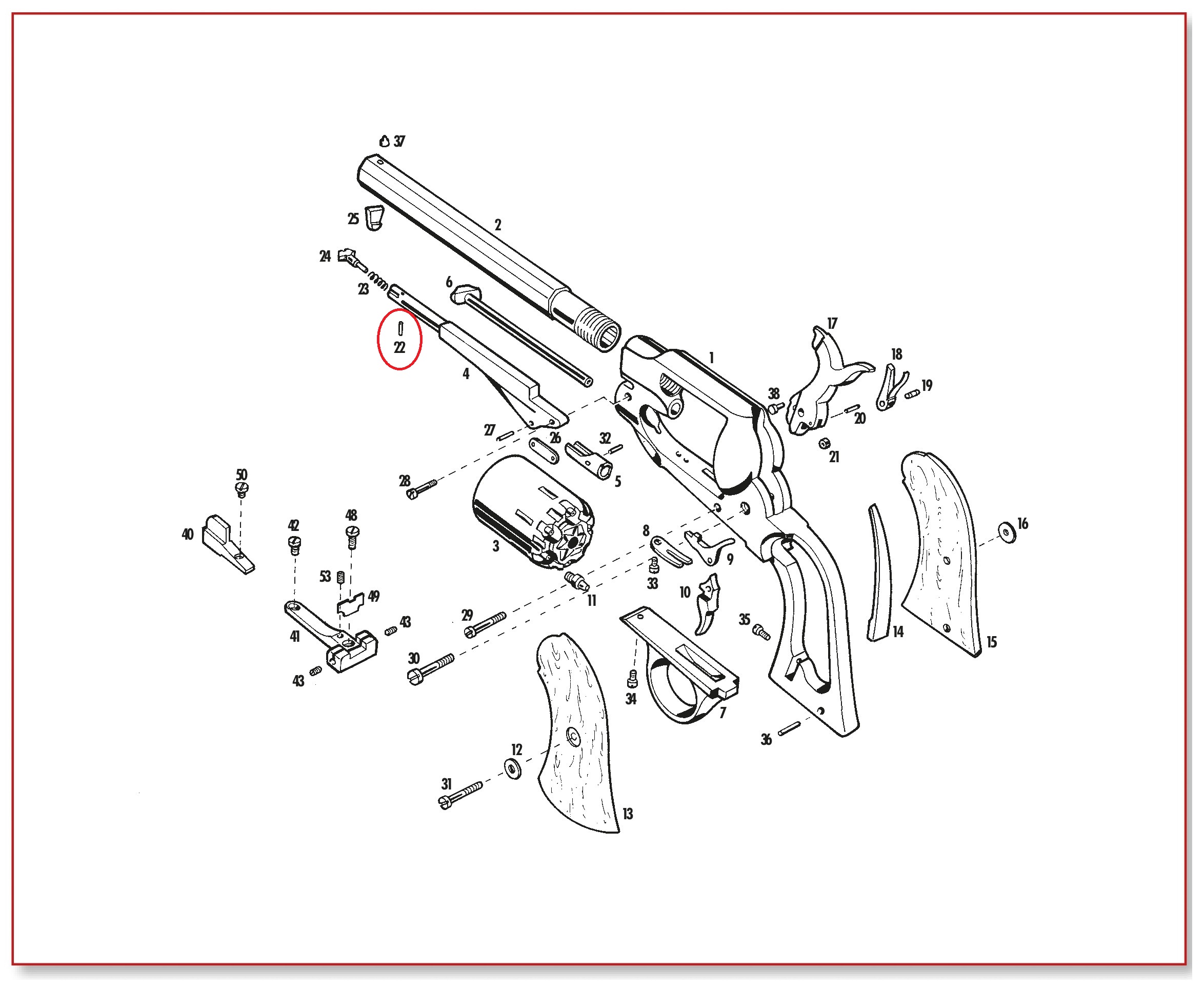 Show product details for #22 1858/62 Loading Lever Latch Pin