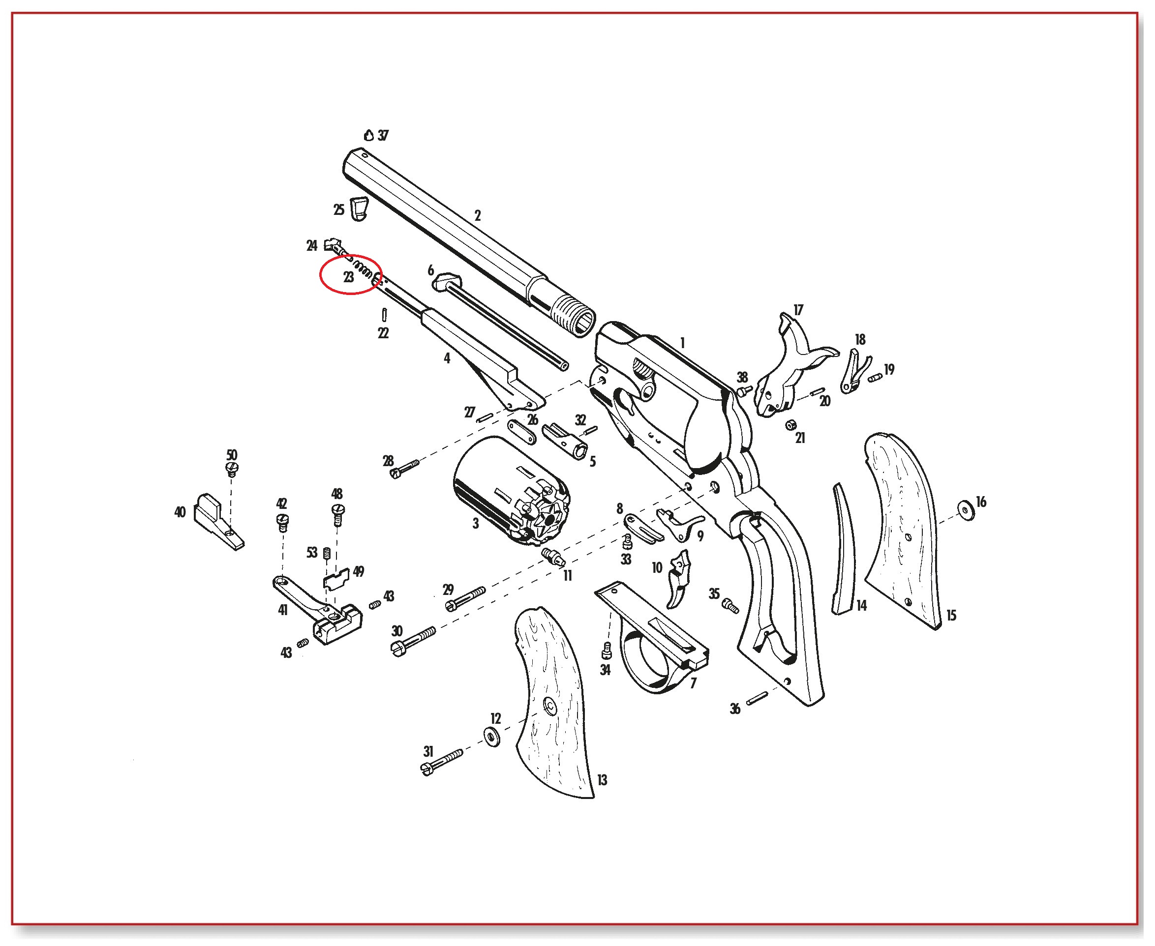 Show product details for #23 1858/62 Loading Lever Latch Spring