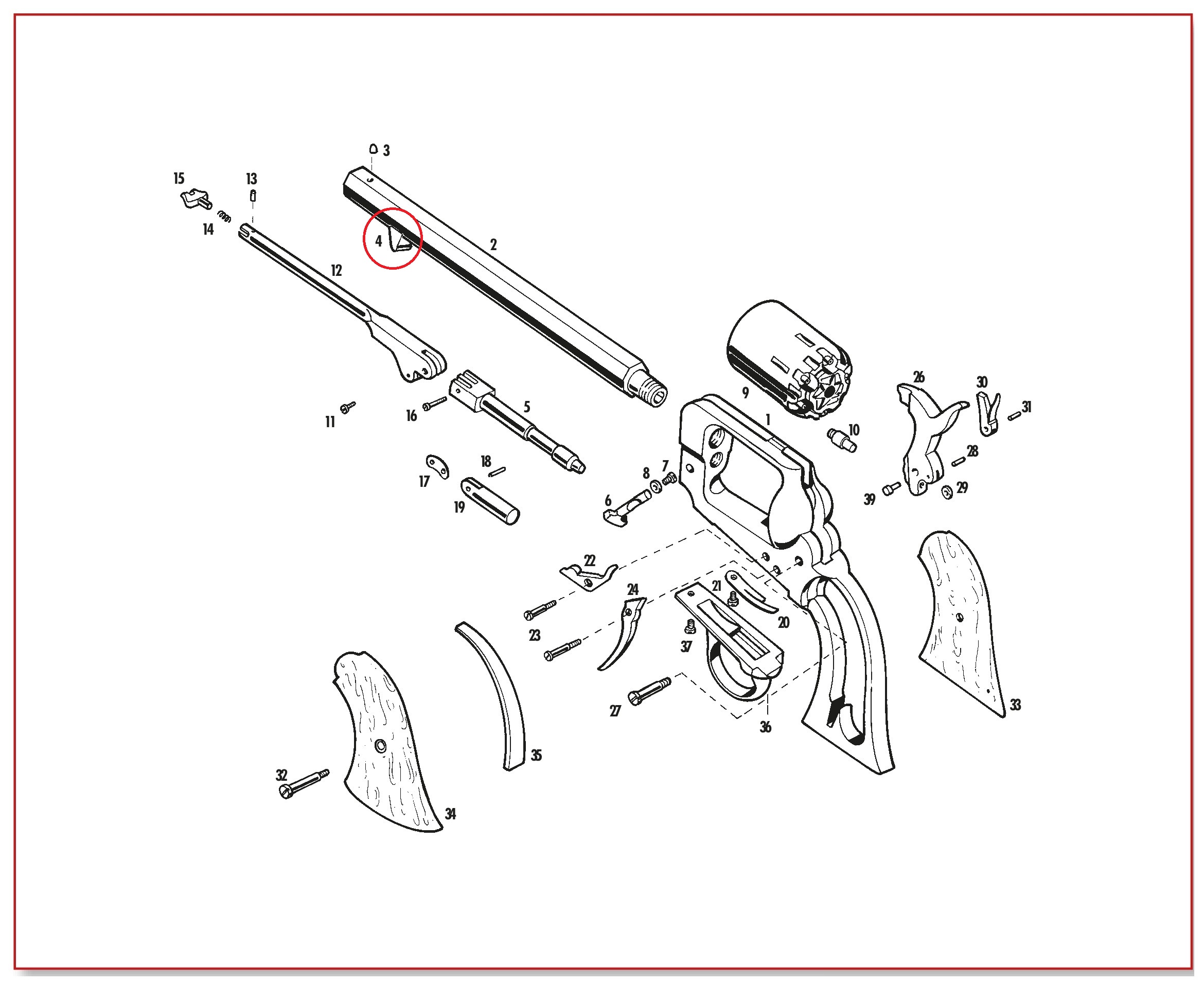Show product details for #4 1851/60/61/62 Loading Lever Retainer