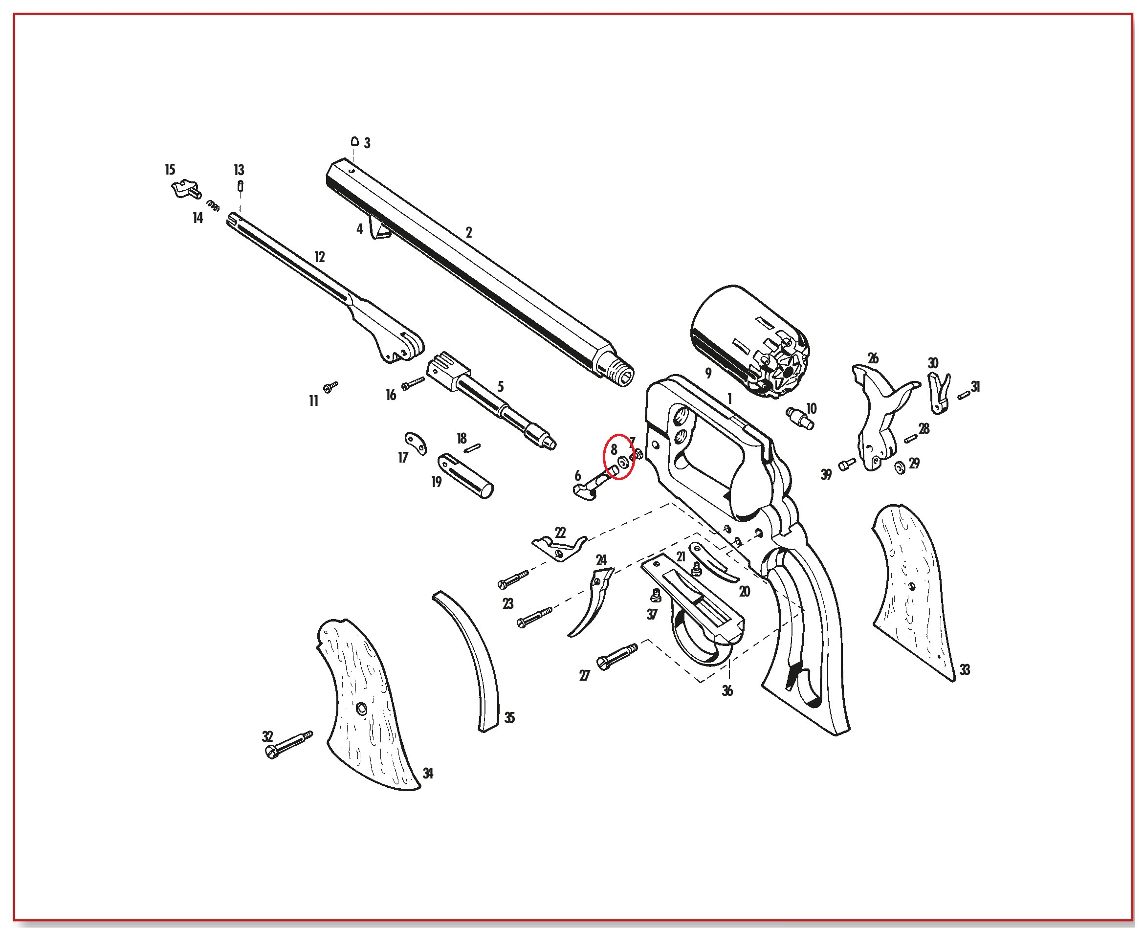Show product details for #8 1862 Spiller & Burr Cylinder Pin Locking Pin Roller