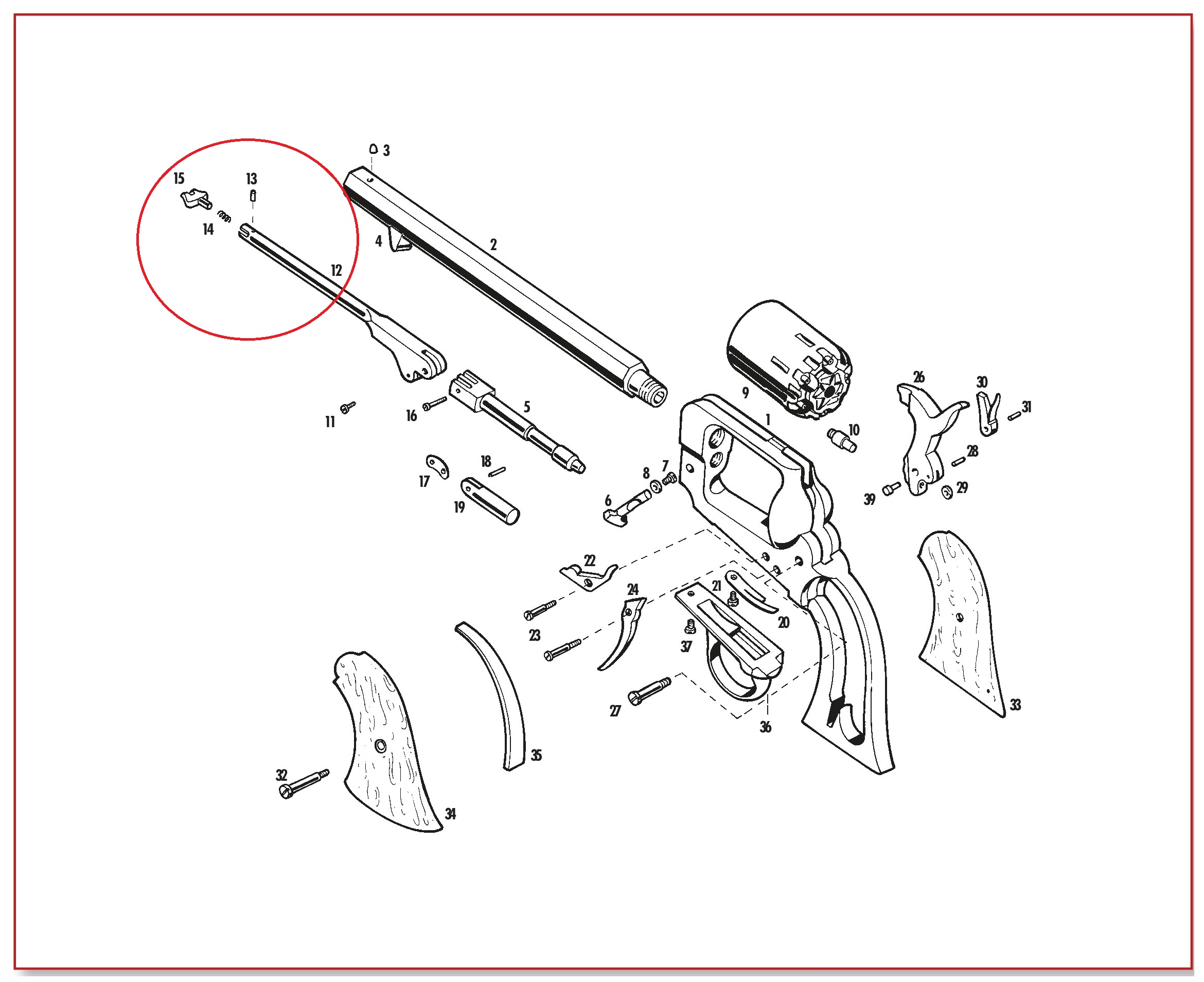 Show product details for #12+13+14+15 1862 Spiller & Burr Loading Lever Finished