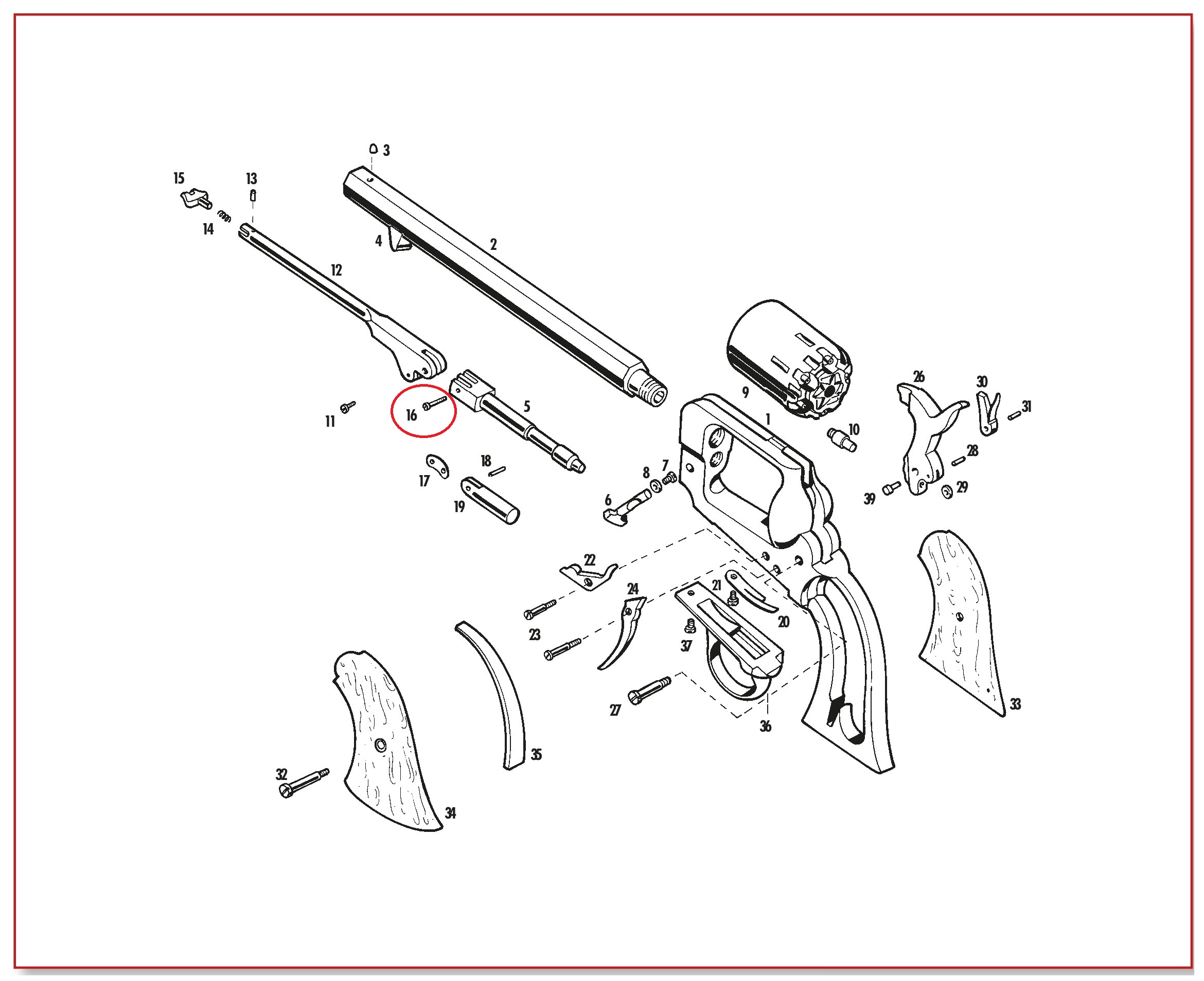 Show product details for #16 1862 Spiller & Burr Loading Lever Screw