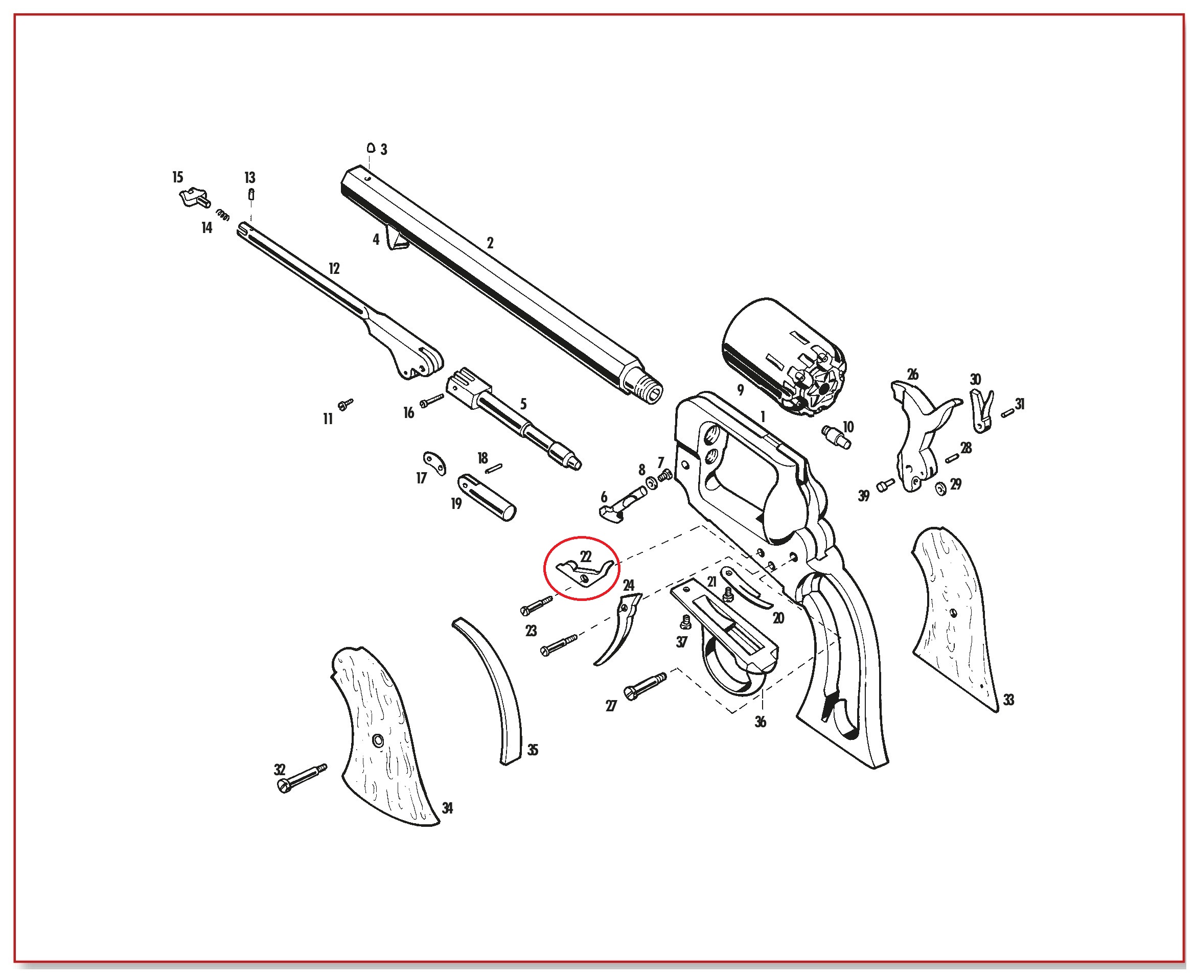 Show product details for #22 1862 Spiller & Burr Cylinder Stop (Bolt)