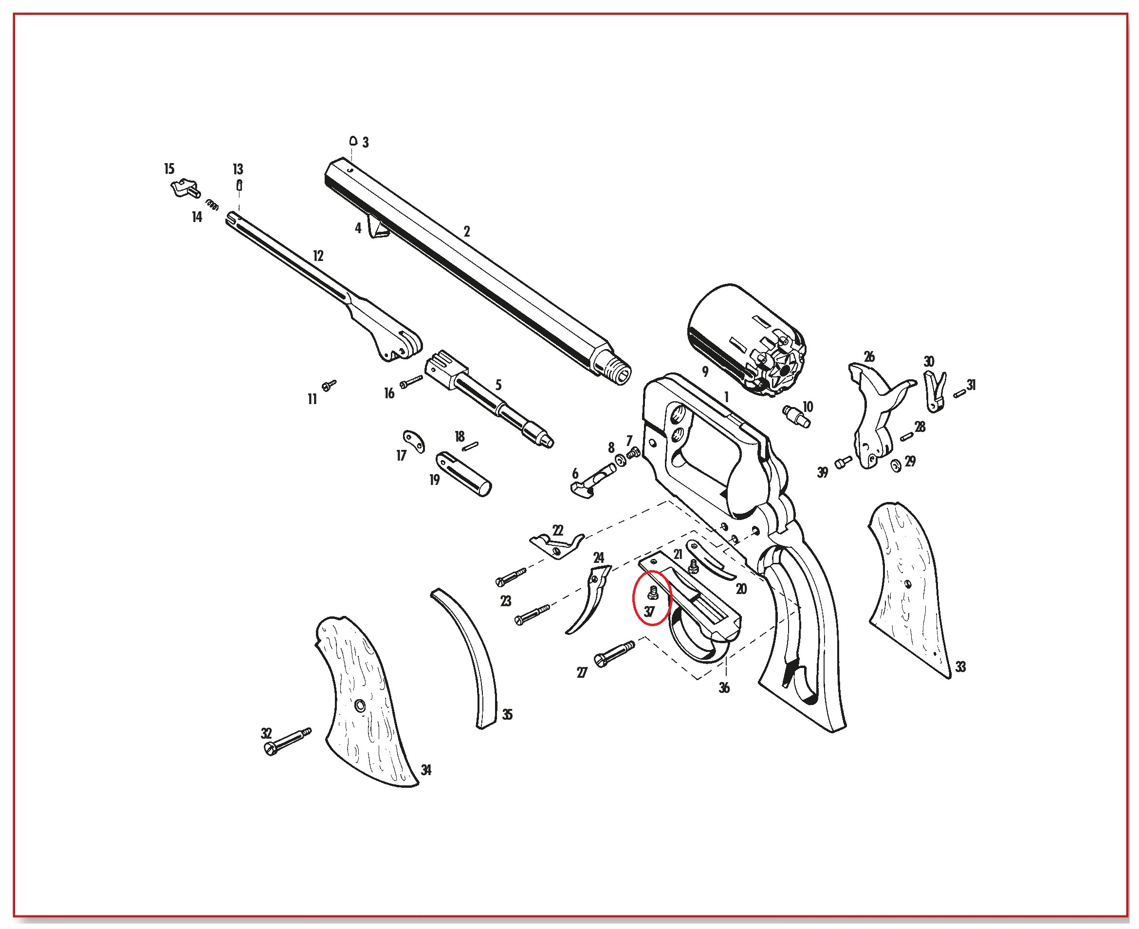 Show product details for #37 1862 Spiller & Burr Triggerguard Screw