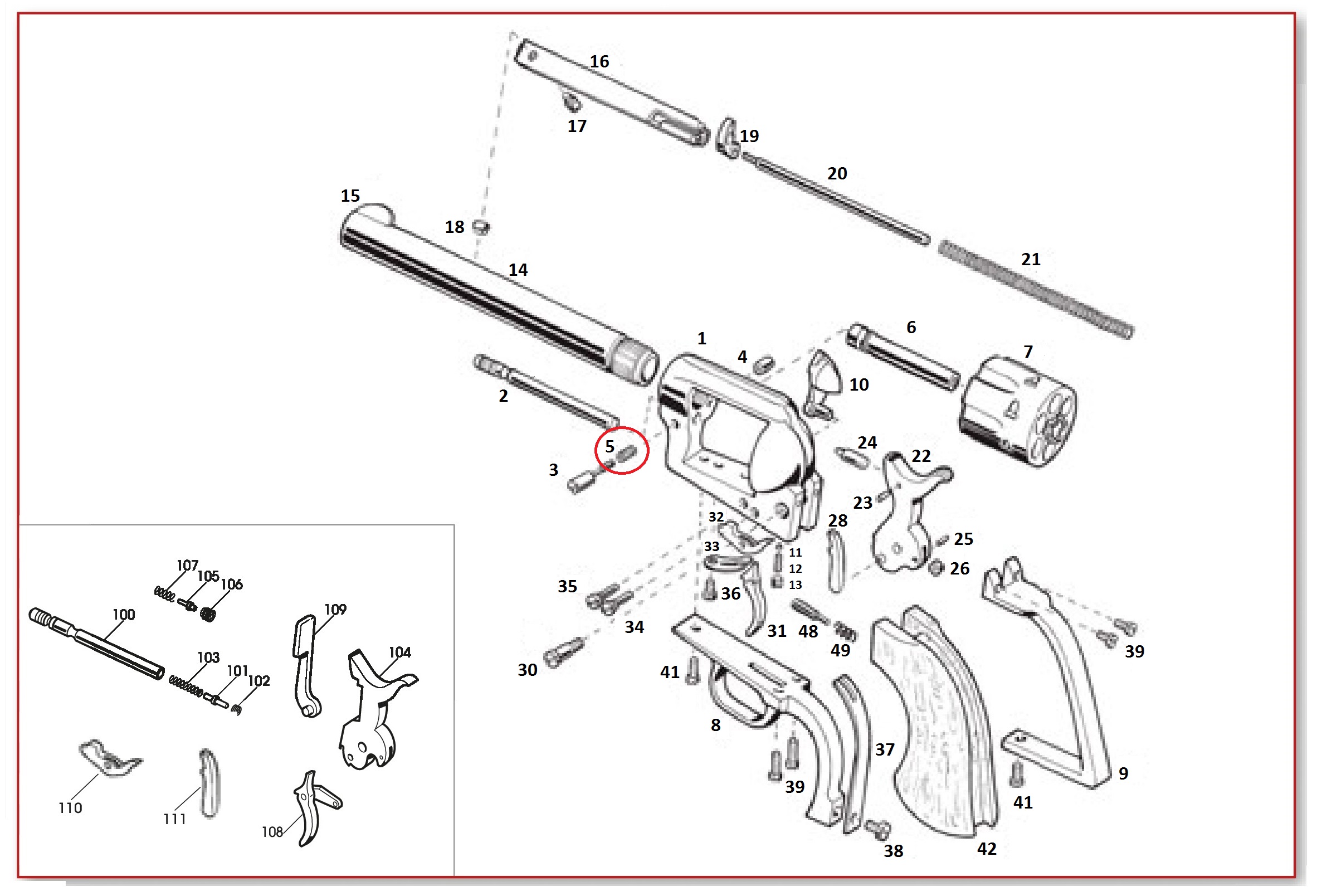 Show product details for #5 1873 GWII Base Pin Latch Spring