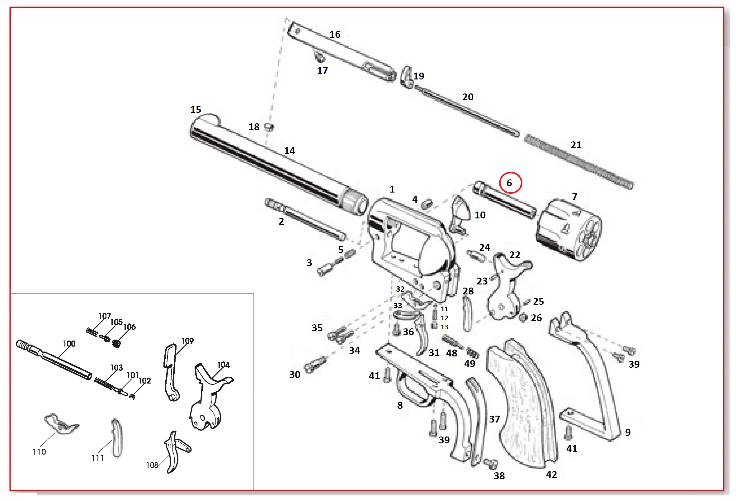 Show product details for #6 1873 GWII Base Pin Bushing