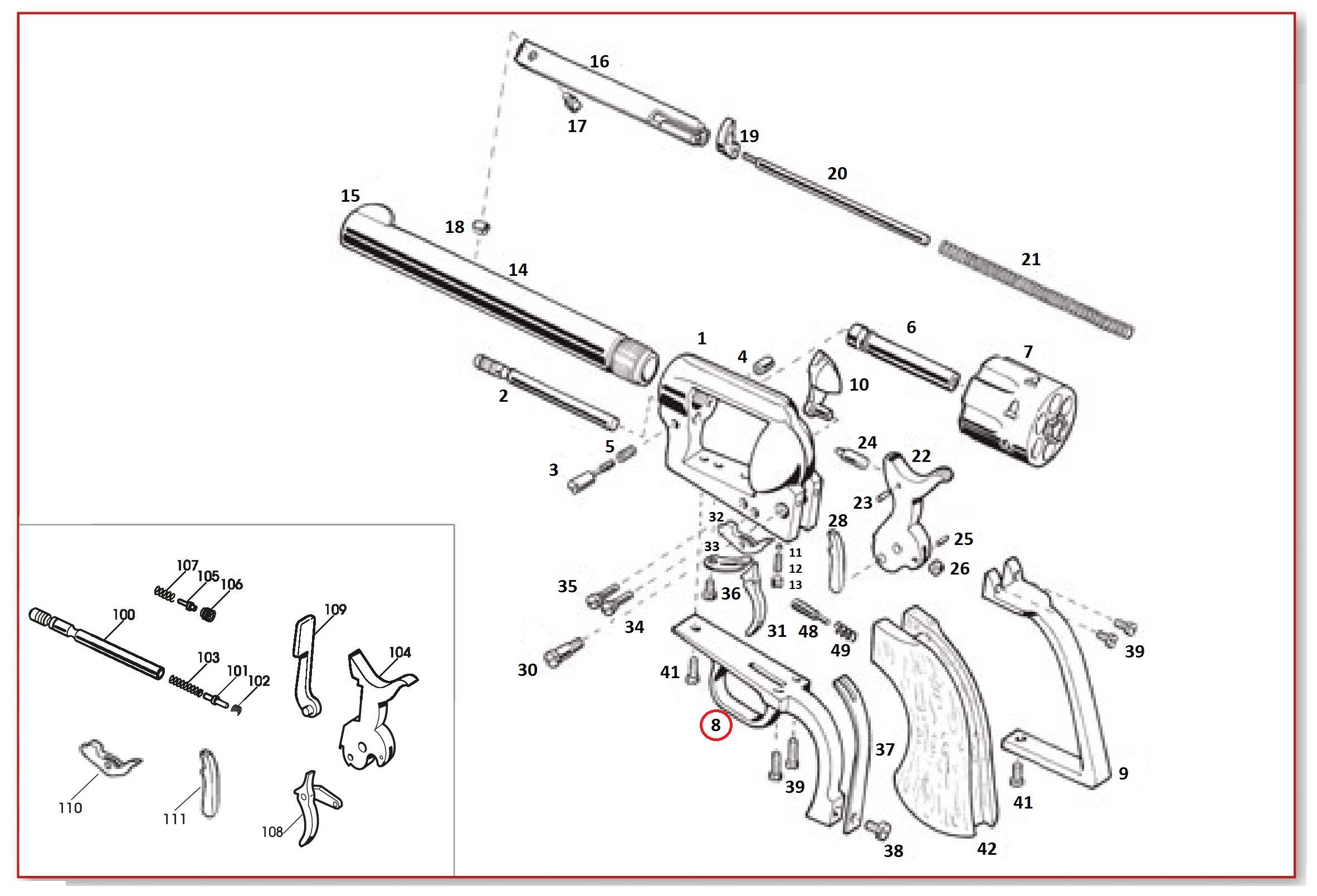 Show product details for #8 1873 GWII Triggerguard Steel Finished