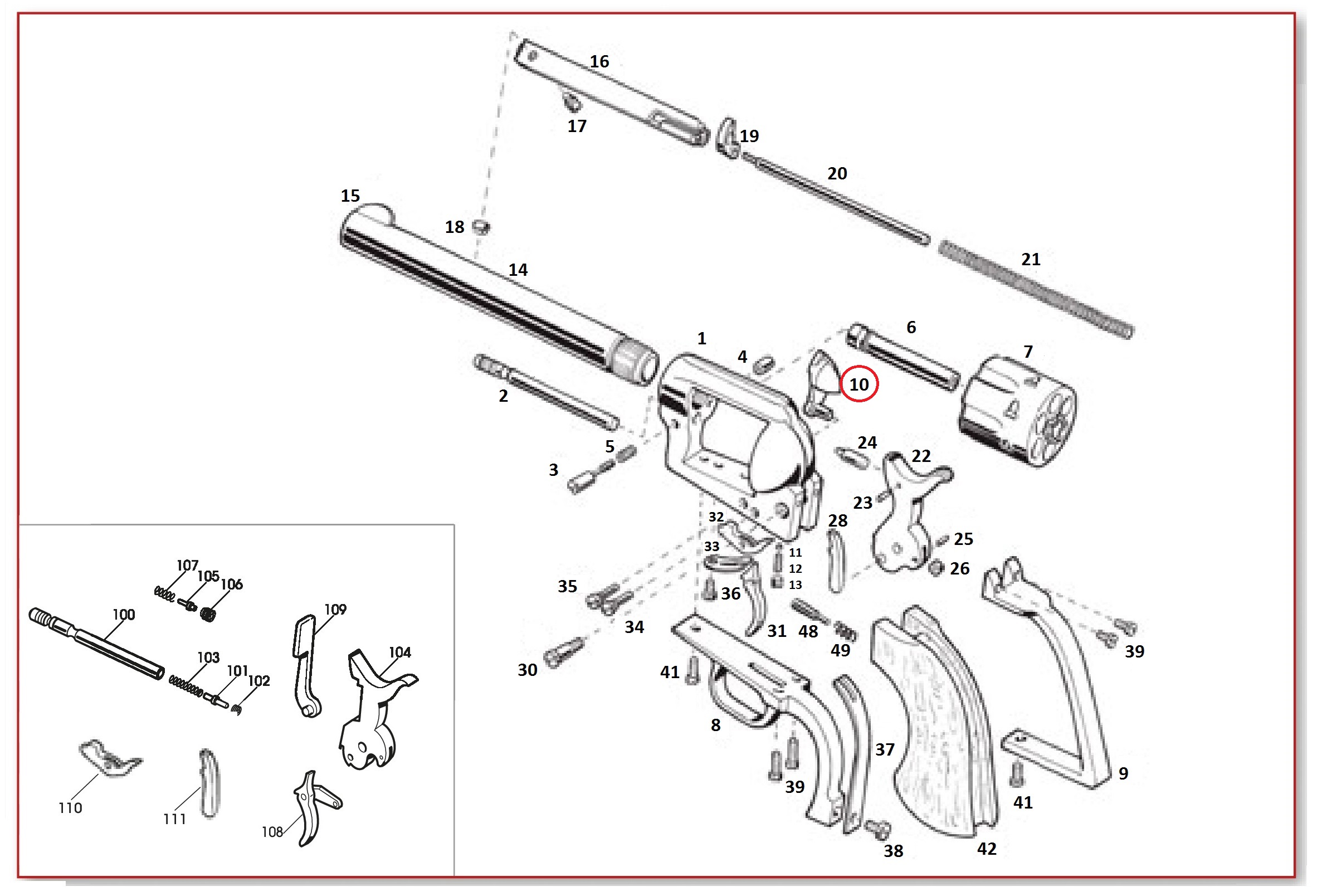 Show product details for #10 1873 GWII Gate (Casehardened)