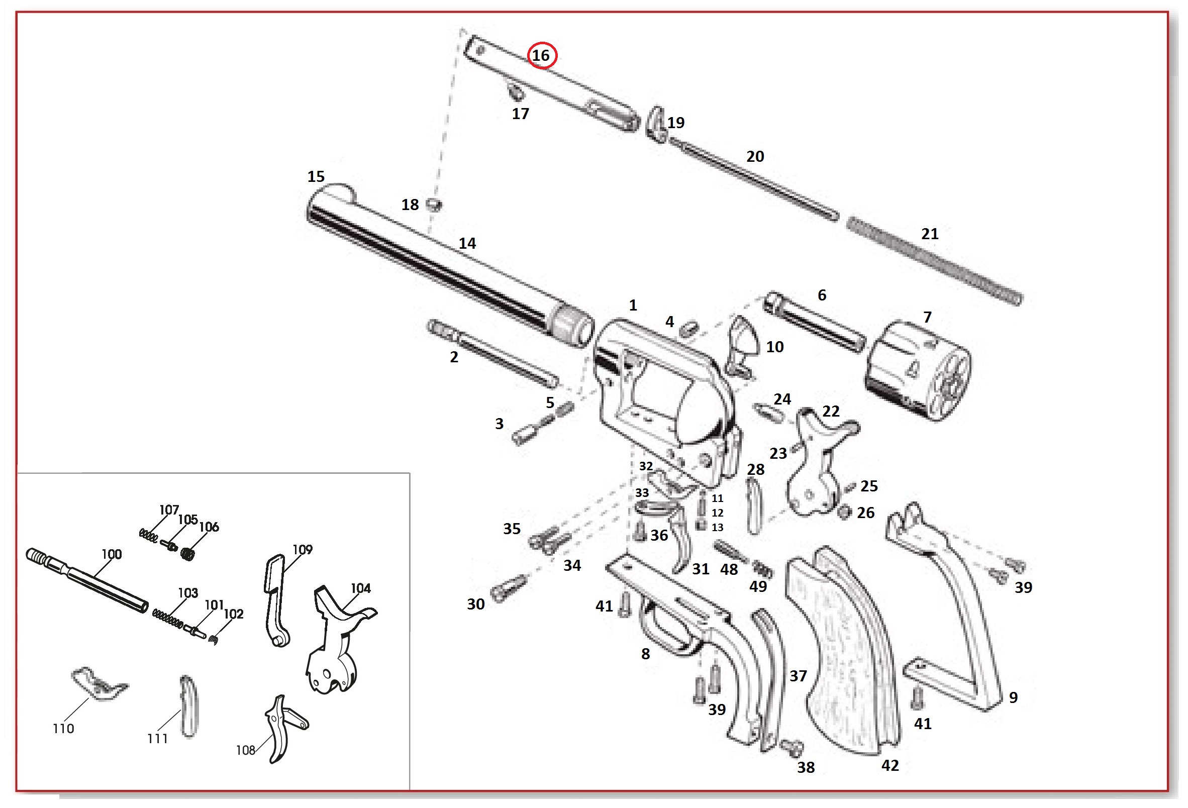 Show product details for #16 1873 GWII Ejector Rod Housing