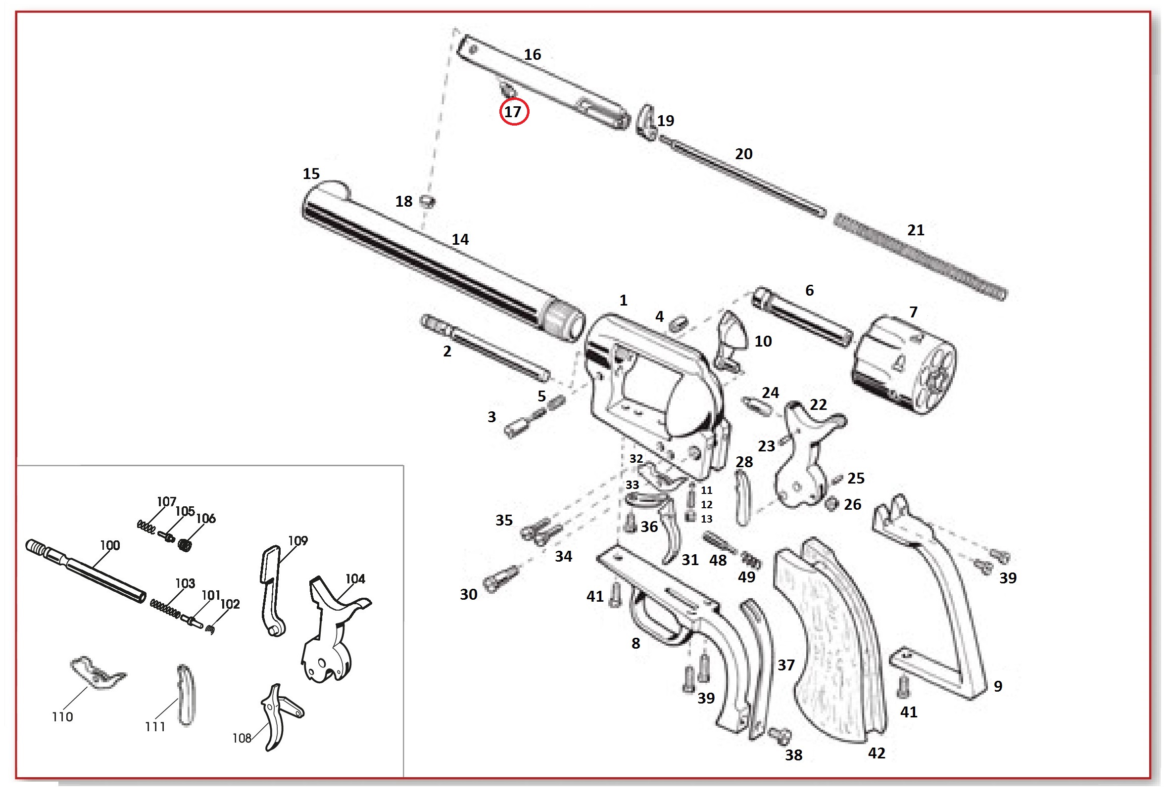 Show product details for #17 1873 GWII Ejector Housing Screw