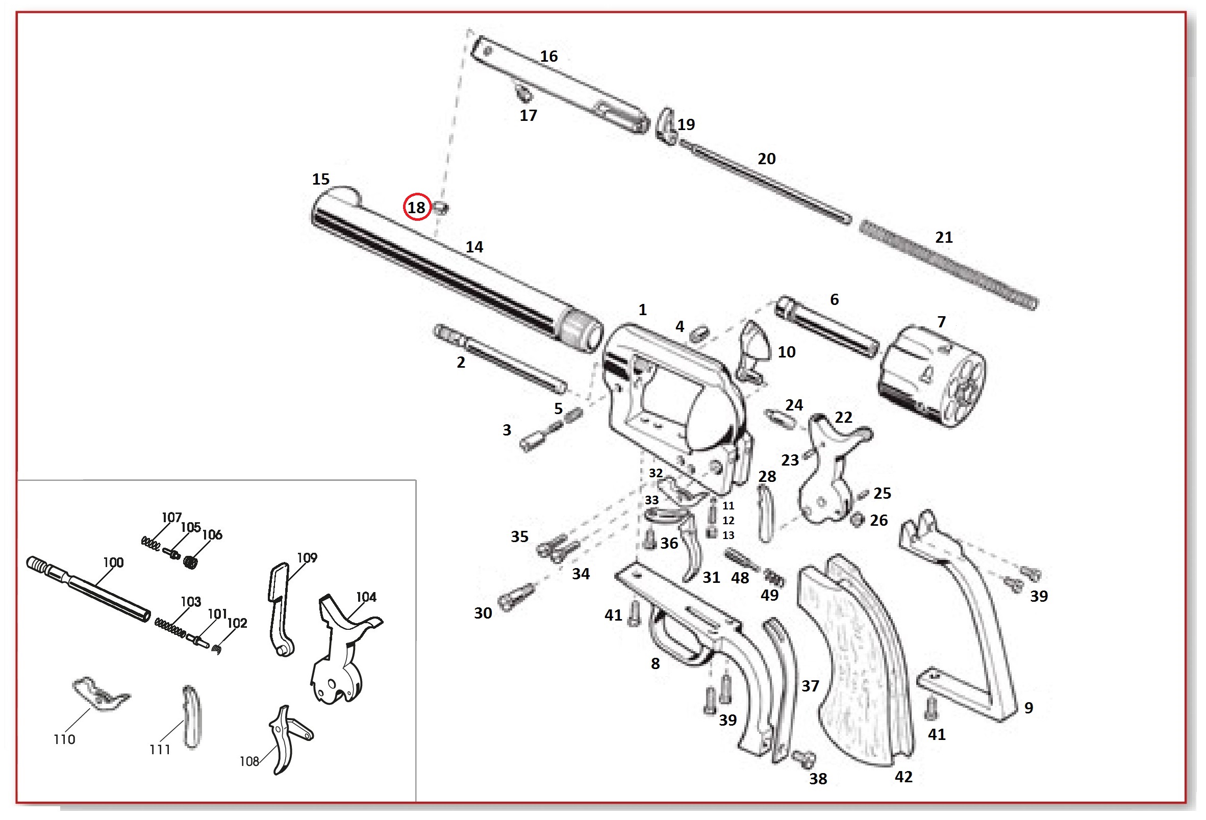 Show product details for #18 1873 GWII Ejector Housing Screw Bushing