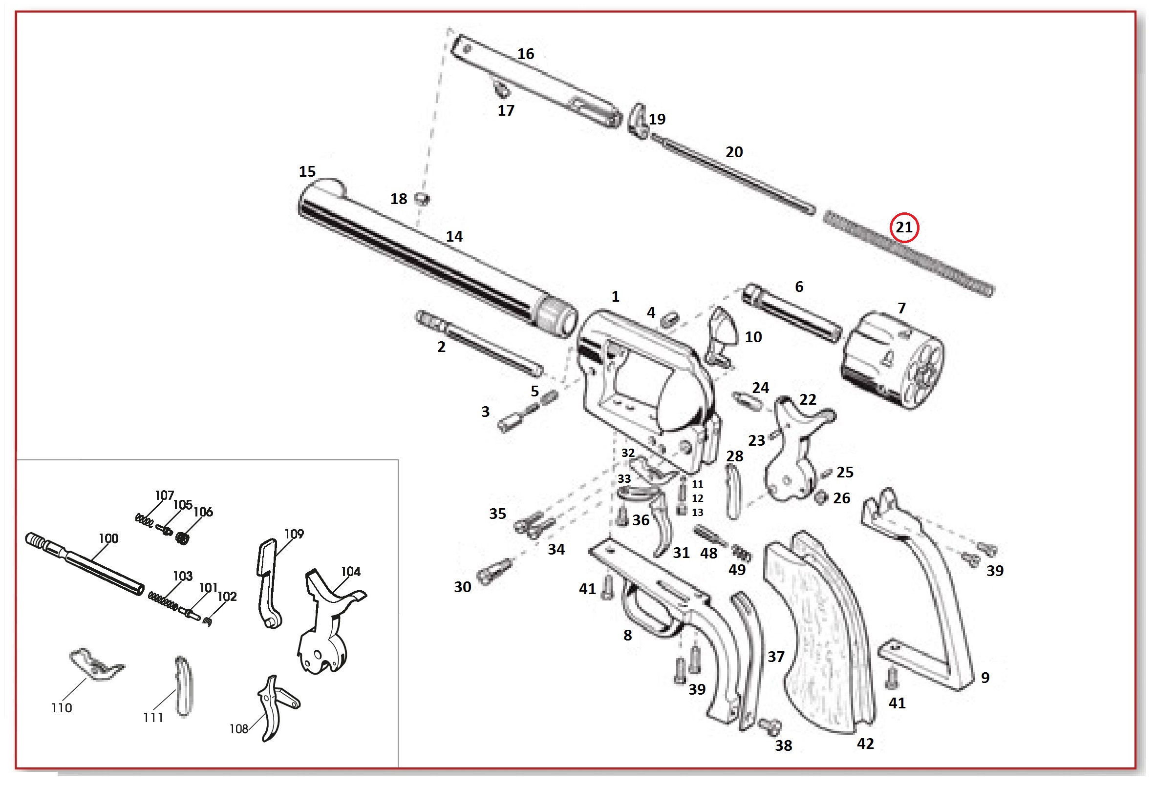 Show product details for #21 1873 GWII Ejector Spring