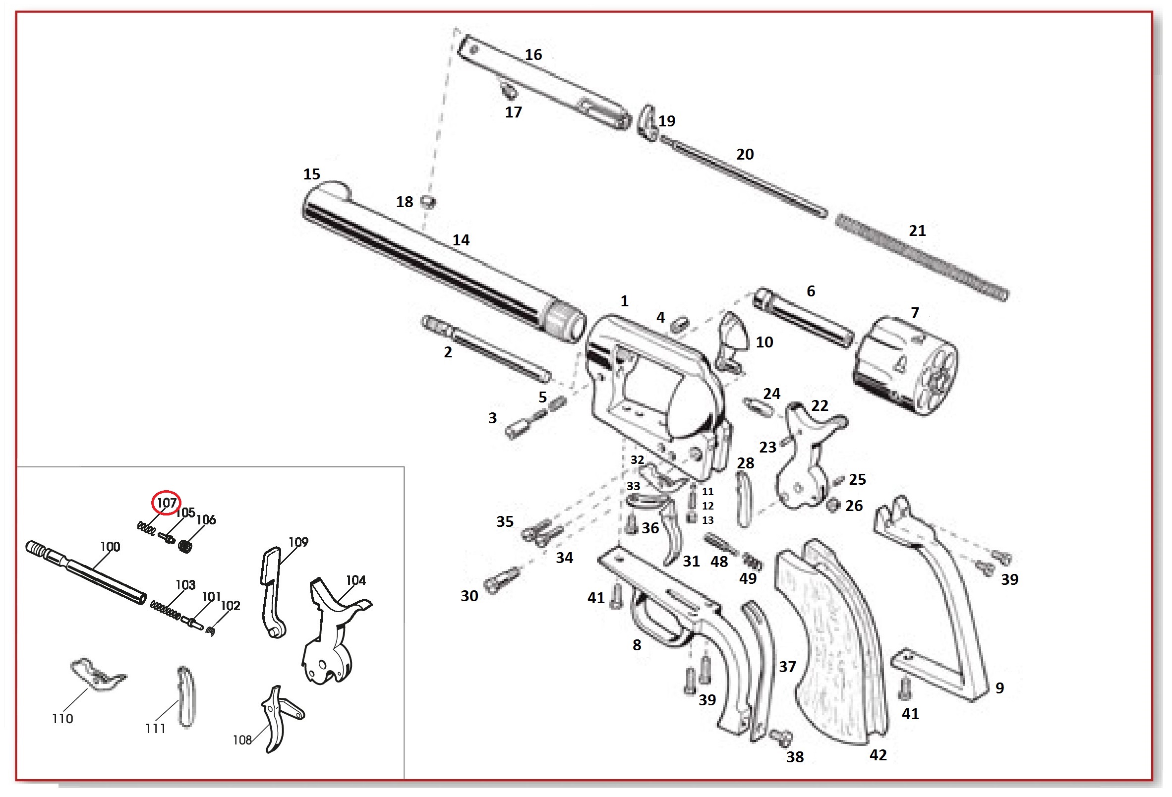 Show product details for #107 Transfer Bar Firing Pin Spring