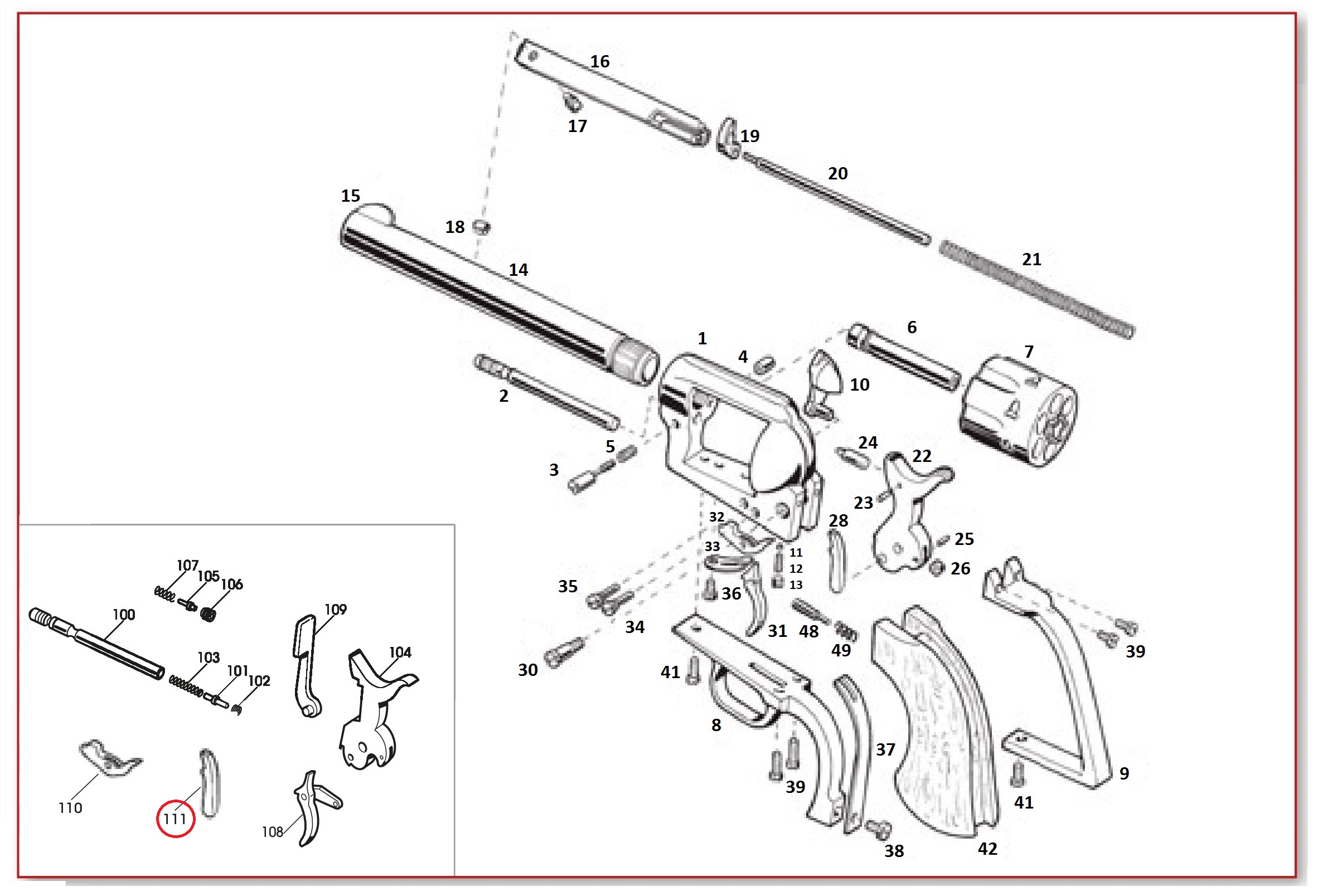 Show product details for #111 Transfer Bar Hand (.22LR)