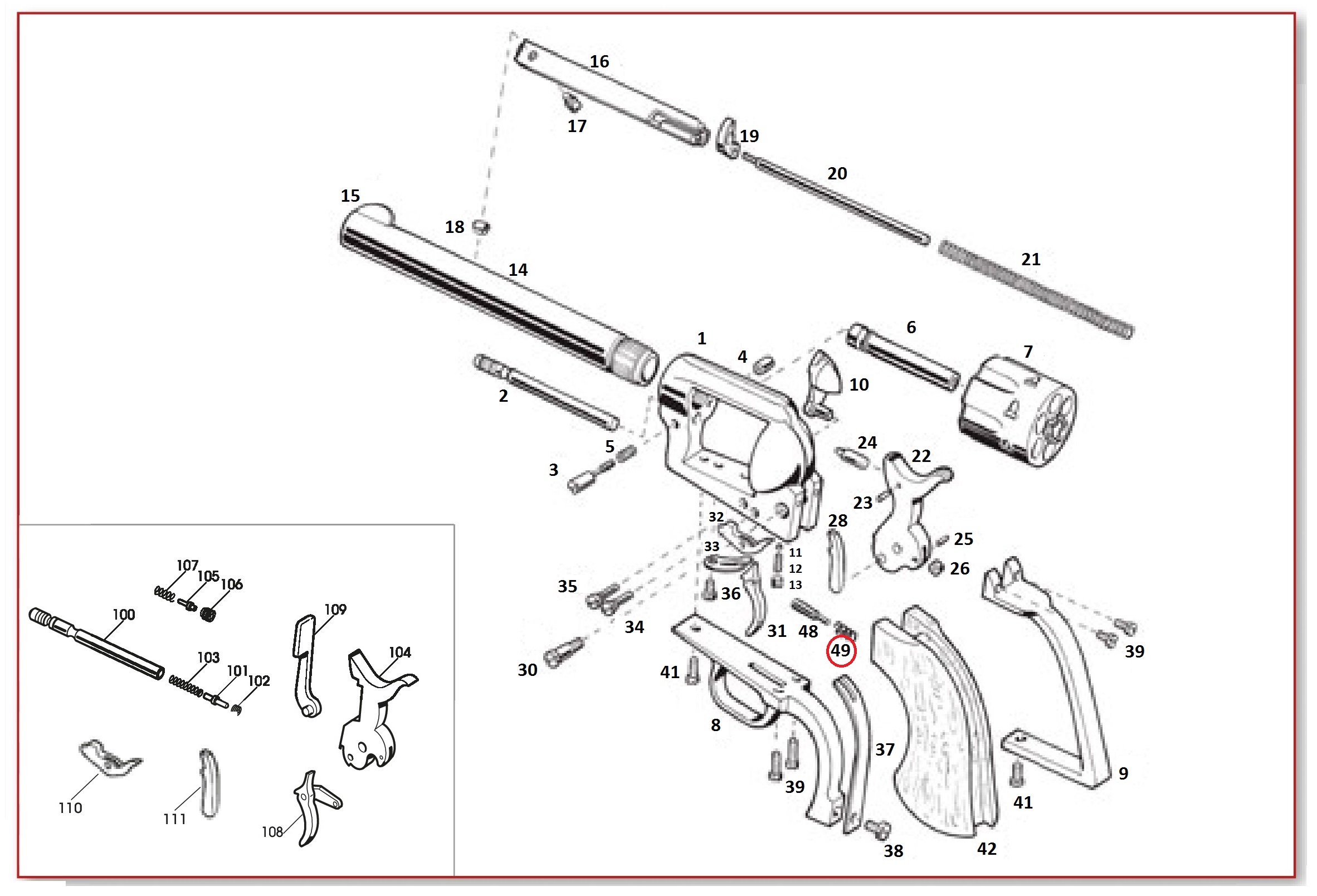 Show product details for #49 1873 GWII Hand Recall Spring (Coil)