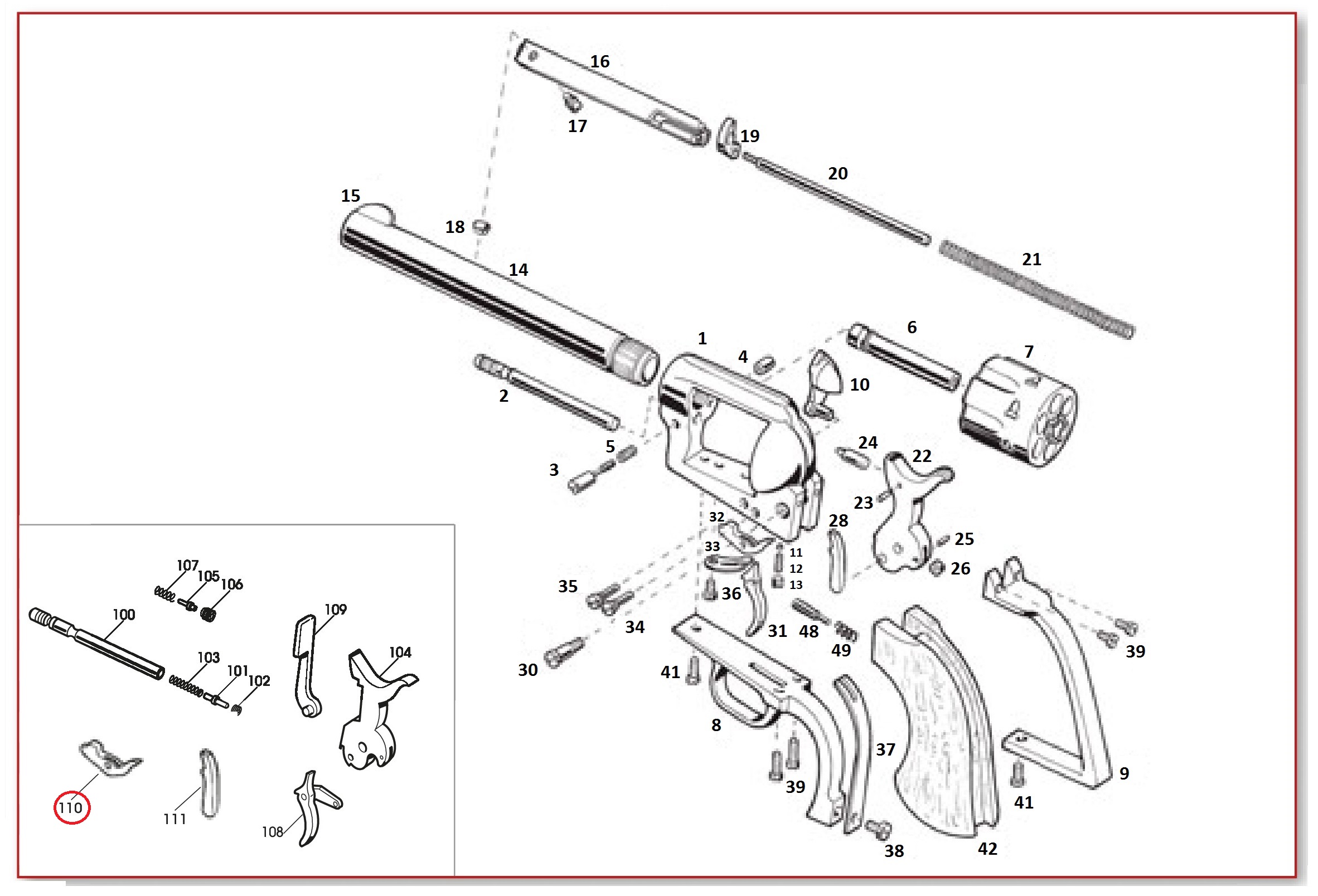 Show product details for #110 Transfer Bar Bolt .22LR (Cylinder Stop)