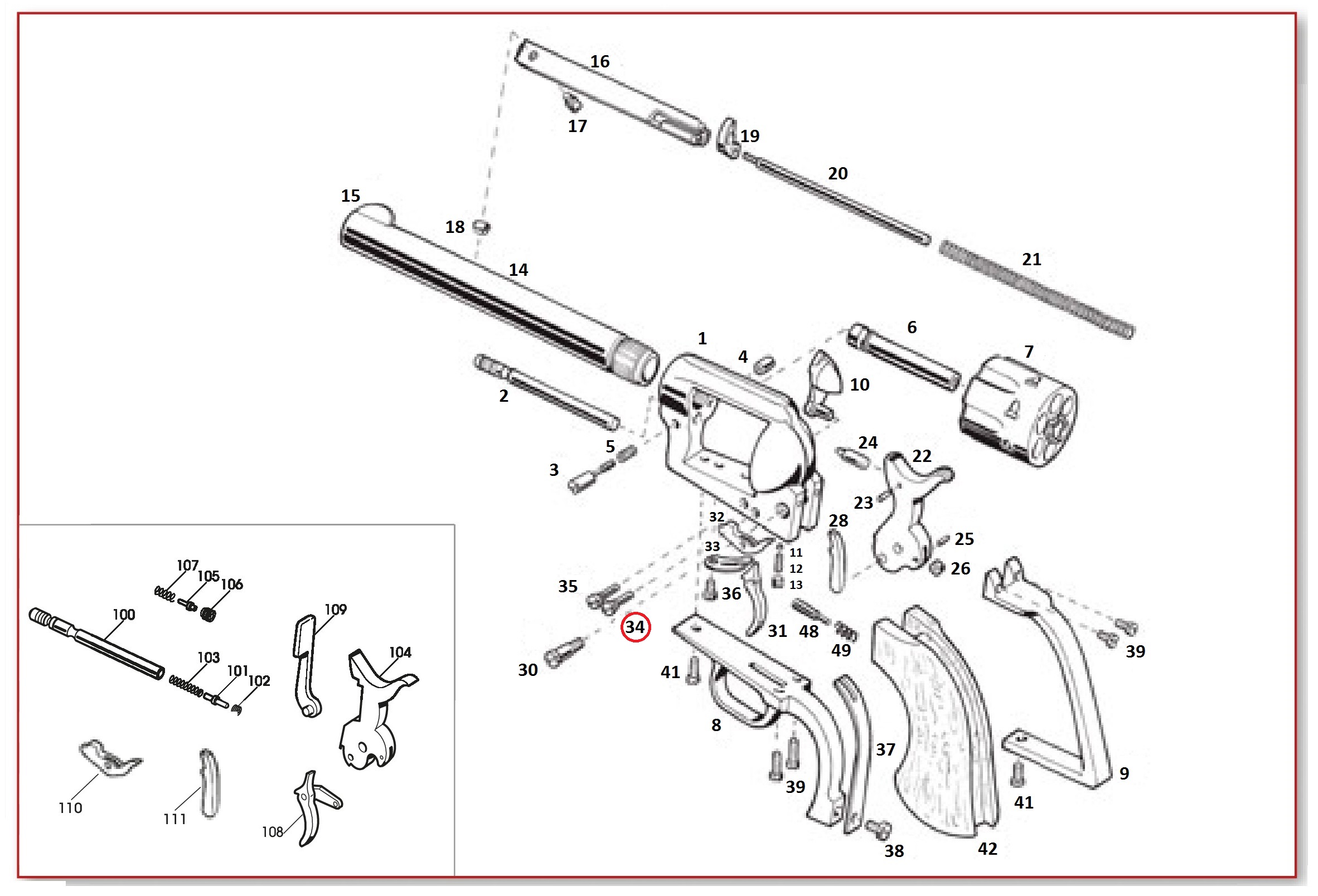 Show product details for #34 1873 GWII Trigger Screw