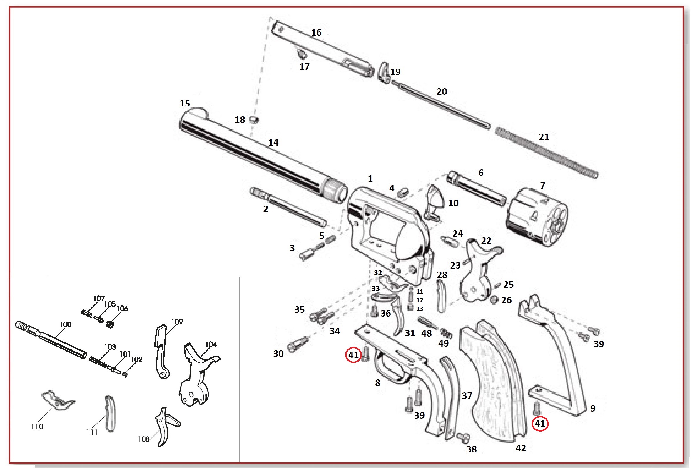 Show product details for #41 1873 GWII Backstrap Front OR Triggerguard Front Screw (1pc)