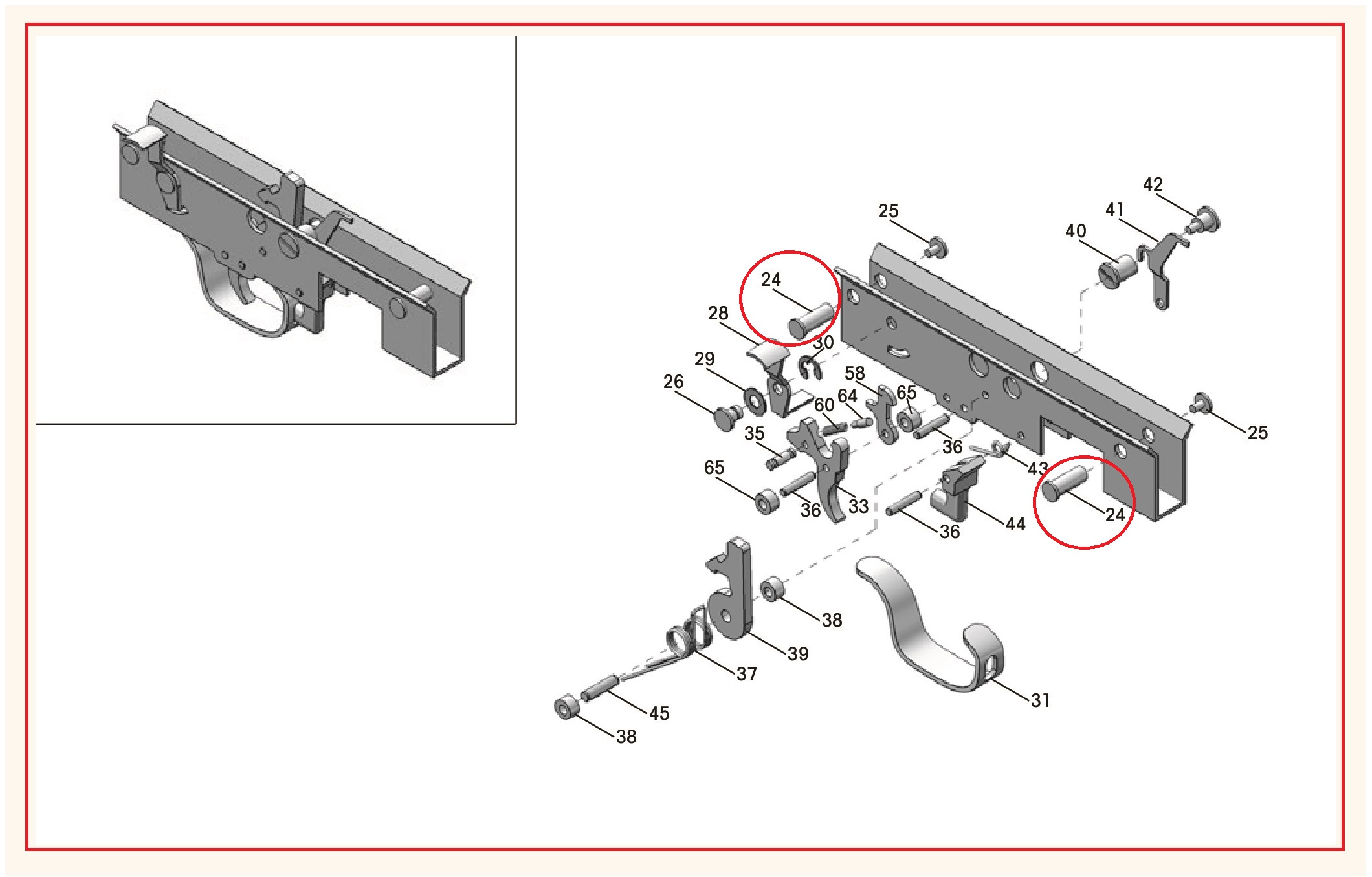 Show product details for #24 PPS/50 Receiver Pin (1pc)