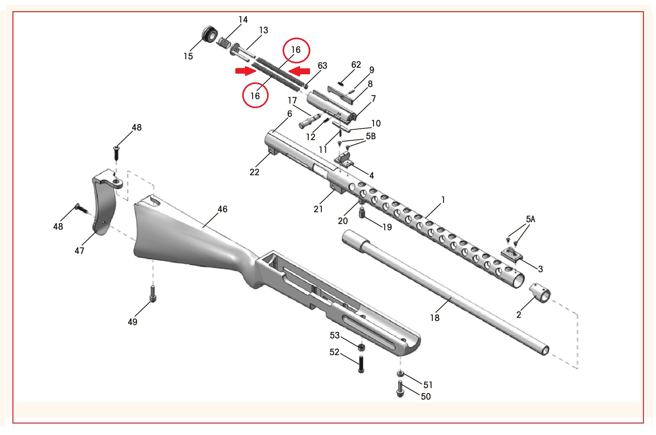 Show product details for #16 PPS/50 Recoil Bolt Spring (1pc)