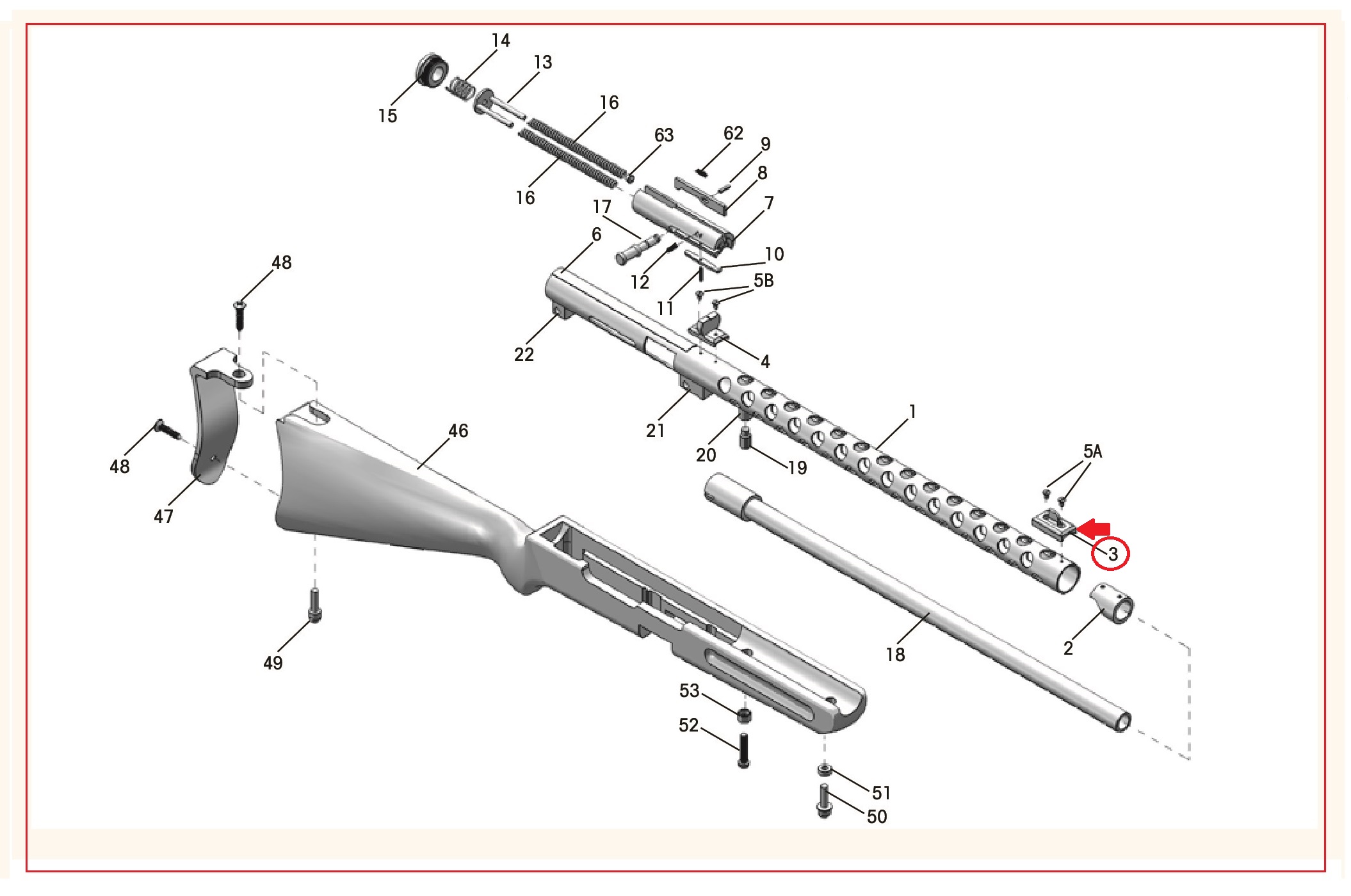 Show product details for #3 PPS/50 Front Sight Complete