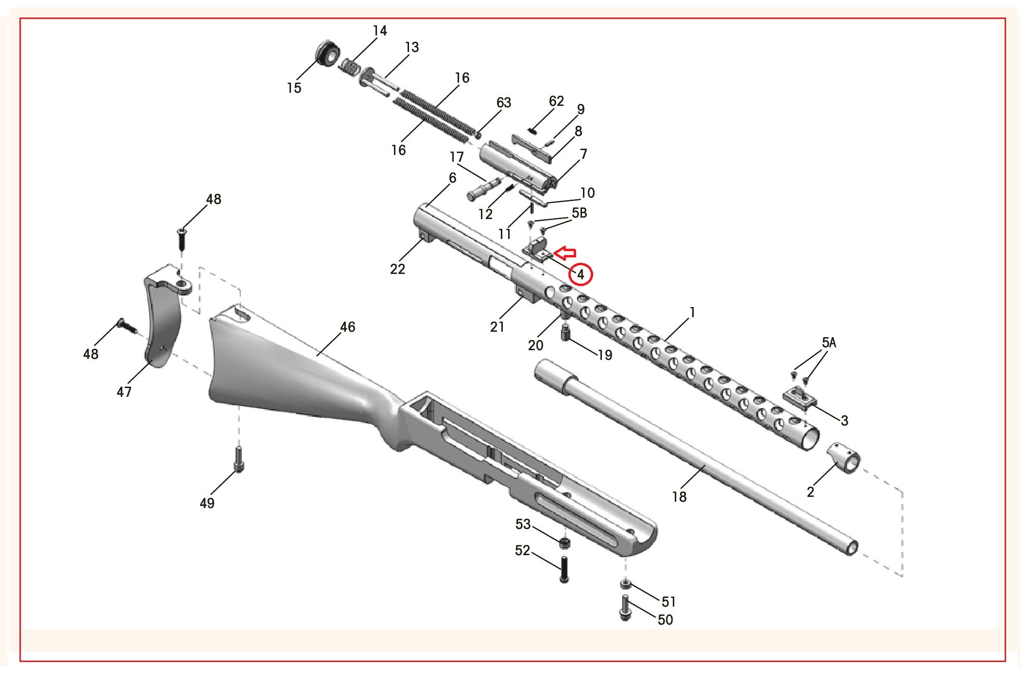 Show product details for #4 PPS/50 Rear Sight with Base and Slide