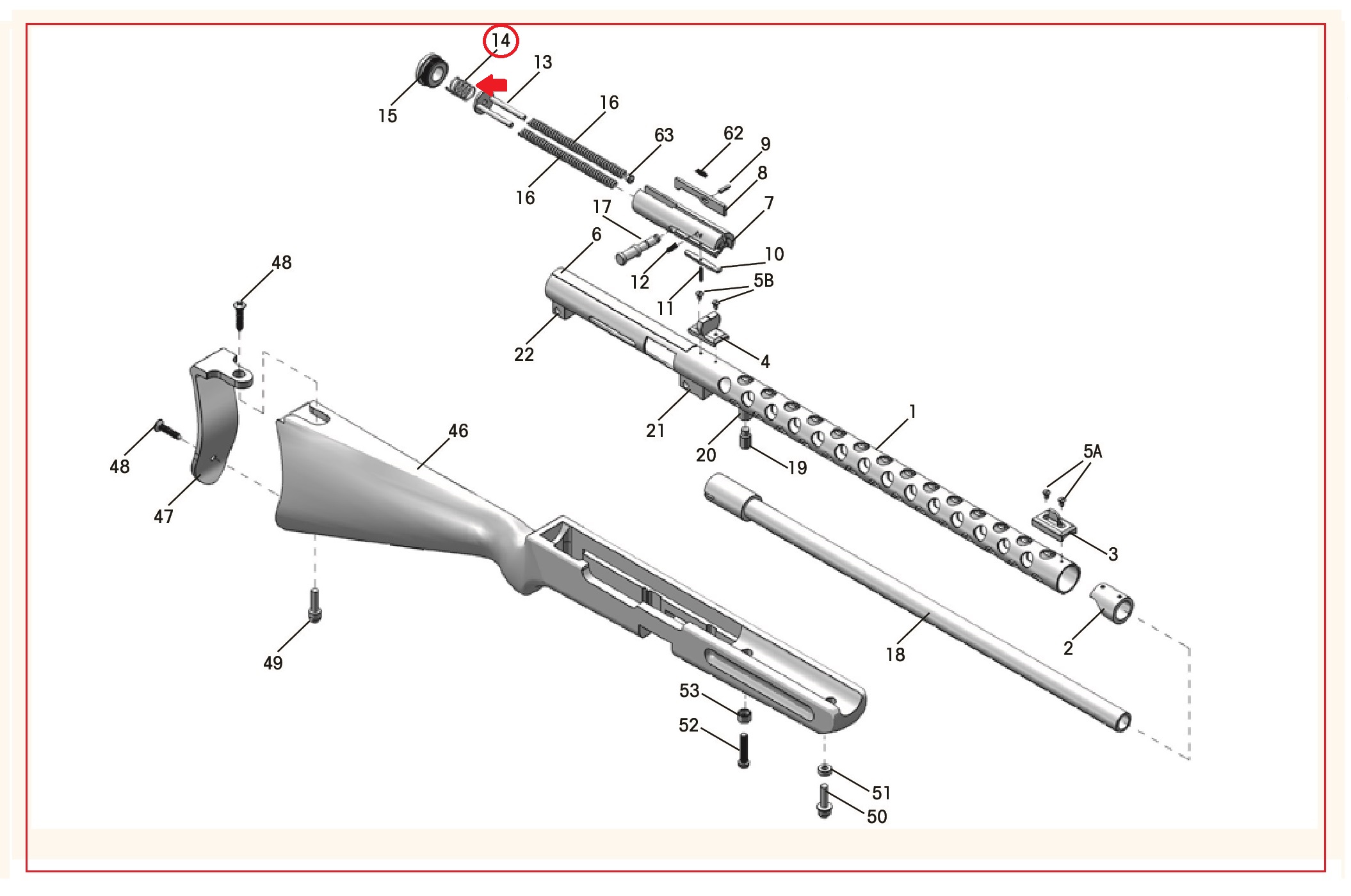 Show product details for #14 PPS/50 Buffer Spring