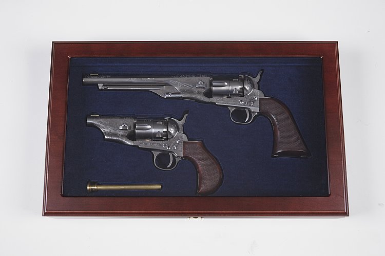 Cased Set: 1860 Army/1862 Snubnose Deluxe Engraved "Old Silver"