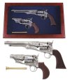 Show product details for CASED SET: 1860 ARMY/1862 SNUBNOSE  DLX "OLD SILVER" ENGRAVED