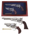 Cased Set: 1860 Army/1862 Snubnose Deluxe Engraved "Old Silver"