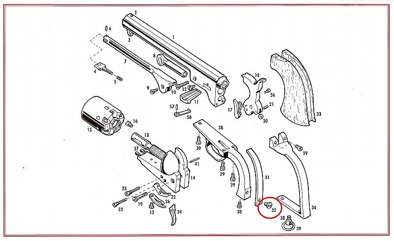 Show product details for #32 1851/60/61 Mainspring Screw