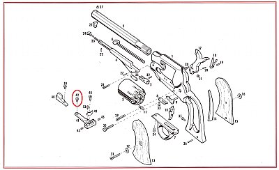 #42 1858 Target Model Rear Sight Screw
