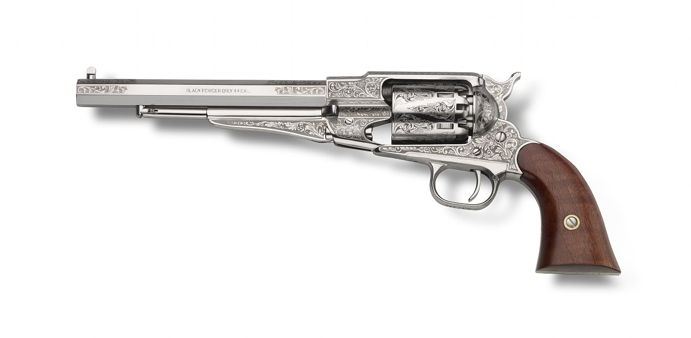 1858 Texas Nickel Engraved Remington .44 8.