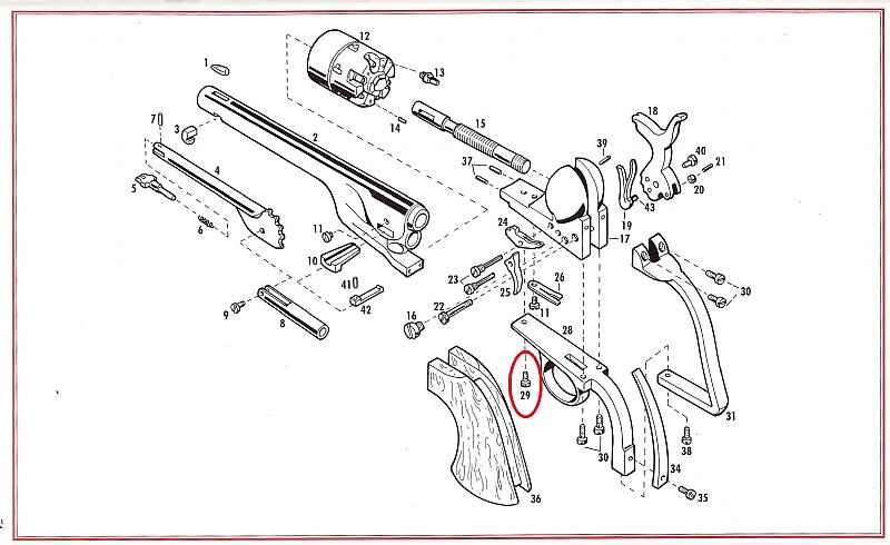 Show product details for #29 1860/1861 Front Triggerguard Screw